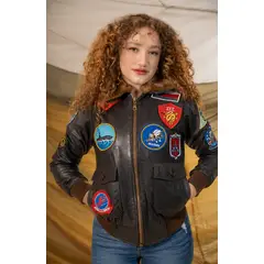 ALMA DE AVIADOR - Chaqueta G1 Piloto Militar con Parches