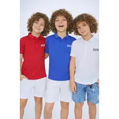 BALLESTA KIDS - Pack x3 Camisetas Polo para Niño Seda Fría Colores Surtidos