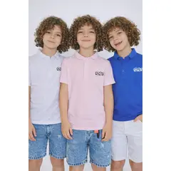 BALLESTA KIDS - Pack x3 Camisetas Polo para Niño Seda Fría Colores Surtidos