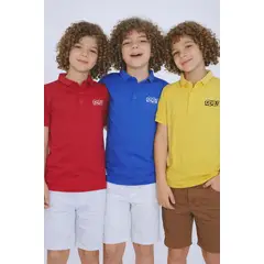 BALLESTA KIDS - Pack x3 Camisetas Polo para Niño Seda Fría Colores Surtidos