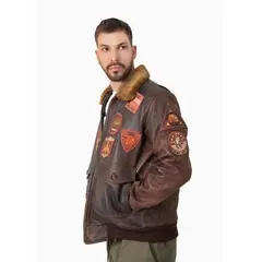 ALMA DE AVIADOR - Chaqueta G1 Piloto Militar con Parches
