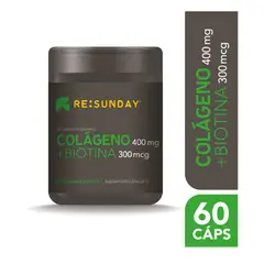 RESUNDAY - COLAGENO 400 MG + BIOTINA 300 MCG FRASCO 60 CAPSULAS BLANDAS