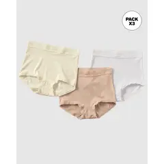 LEONISA - Paquete x3 panties clásicos - toques de encaje 118X3