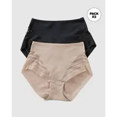 LEONISA - Panty faja clásico paquete x 2 control 12903X2