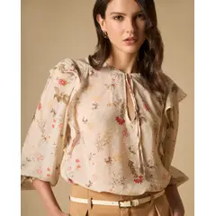 ESPRIT - Camisa para Dama manga larga Escote en V Elegante