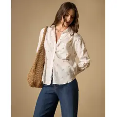 ESPRIT - Camisa para Dama fresca en algodón Ideal para Diario