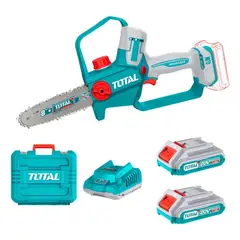 TOTAL TOOLS - Sierra Mini Inalámbrica Total 8 20v + 2 Baterías Y Cargador 20