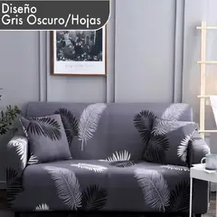 CHINA - Funda Protector Para Sofá 3 Puestos Gris Hojas