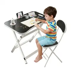 GENERICO - Mesa Escritorio Plegable Pupitre Niños Multifuncional+silla
