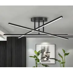 HOME - Lampara Techo Moderna Plafón Estilo Nórdica Led De Lujo Negra