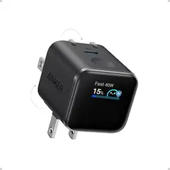 ANKER - Cargador de Pared Nano 45W GaN Fast Charger con Pantalla Inteligente