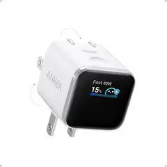 ANKER - Cargador de Pared Nano 45W GaN Fast Charger con Pantalla Inteligente