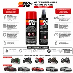 GENERICO - Kit limpieza filtros KYN original carro moto mantenimiento
