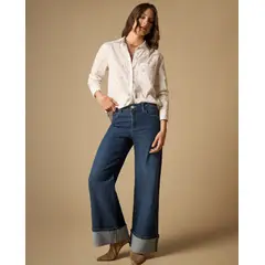 ESPRIT - Jean para Dama wide leg Diseño moderno y Versátil