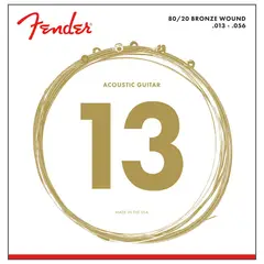 FENDER - Set De Cuerdas Para Guitarra Acustica En Bronce Calibre 1356