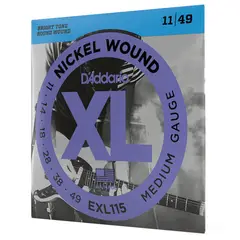 D'ADDARIO - Set De Cuerdas Para Guitarra Electrica Daddario Calibre 1149 Exl115