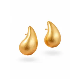 SCARLETT - Aretes Ibiza Mate Dorado Tipo Gota Elegantes Modernos