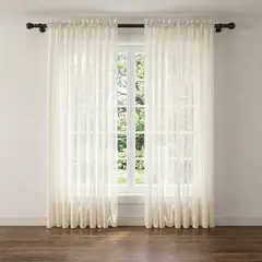 GENERICO - Cortina En Velo Muselina 400cm Ancho X 210cm Alto Beige Dividido