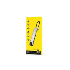 GENERAL - Hub USB C 8 En 1 HDMI 4K RJ45 USB 3.0 SD/TF PD