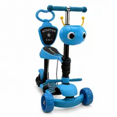 DISTRIONLINE - Scooter Monopatín 5 En 1 Color Azul