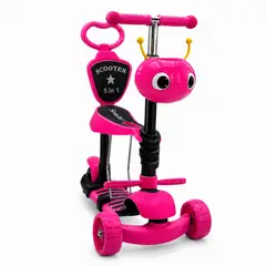 DISTRIONLINE - Scooter Monopatín 5 En 1 Color Fucsia
