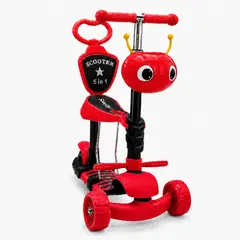 DISTRIONLINE - Scooter Monopatín 5 En 1 Color Rojo
