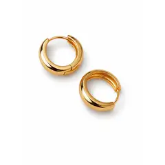 SCARLETT - Aretes Hoops Soufflé Dorado Argollas Elegantes Minimalistas