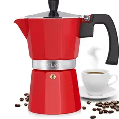GENERICO - Cafetera Italiana Espresso 9 Tazas Aluminio Tipo Moka Café Cubano Intenso y Aroma Profesional!!