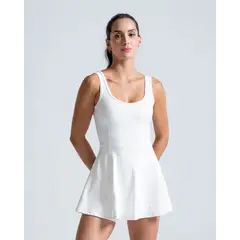 RACKETBALL - Vestido Armonía Con Biker Interno, Color Blanco Para Mujer