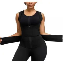 GENERICO - Faja Deportiva Mujer Reductora Soporte Pecho - L