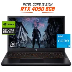 ACER - PORTATIL GAMER NITRO V15 - CORE I5 210H - RTX 4050 6GB - 16GB RAM - SSD 1TB - 15,6 FHD 165HZ