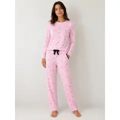 EMPIJAMADAS - Pijama Mujer Pantalon Largo con Bolsillos y Camisa Manga Larga