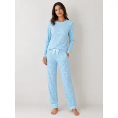 EMPIJAMADAS - Pijama Mujer Pantalon Largo con Bolsillos y Camisa Manga Larga