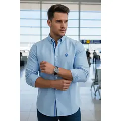 ALMA DE AVIADOR - Camisa Concord Azul