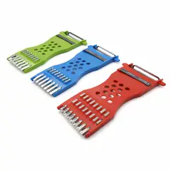 GENERICO - Rebanador Verduras Manual 3 En 1 Cortador Triturador Pack 3