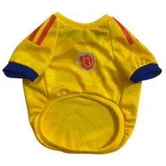 GENERICO - Camiseta Colombia Tricolor Amarilla Para Perros Y Gatos Talla S