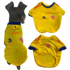 GENERICO - Camiseta Colombia Tricolor Amarilla Para Perros Talla 4XL