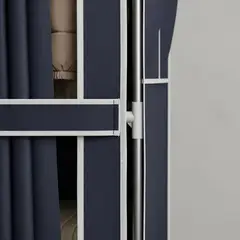 POLASUP - Closet Organizador de Ropa Portátil Ensamblable con Barra y Estantes Resistente Color Navy