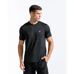 RACKETBALL - Camiseta Núcleo Manga Corta, Color Negro Para Hombre