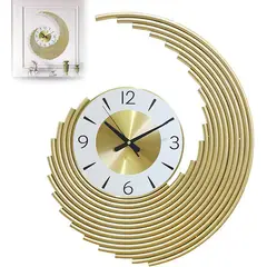 GENERICO - RELOJ DE PARED 40CM DORADO SALA COMEDOR HABITACION DECORATIVO LUJO