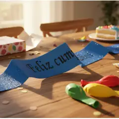 INFANTILES CAJUROMIX - Banda Corporal Feliz Cumpleaños - Azul