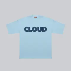 CLOUD - Camiseta BLOCK azul sobre azul regular fit