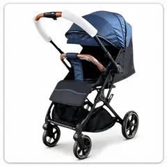 GENERICO - Coche Maleta City Plegable Azul con Capota Stroller