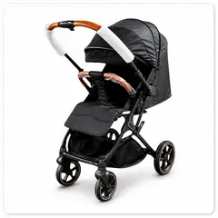 GENERICO - Coche Maleta City Negro Plegable para Bebé con Capota Tipo Stroller