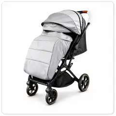 GENERICO - Coche Maleta City Gris Plegable para Bebé con Cubre Pies y Capota Tipo Stroller