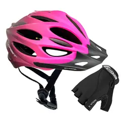 ON TRAIL - Casco Bicicleta + Guante Gel Patinaje Ciclismo Mtb Ruta