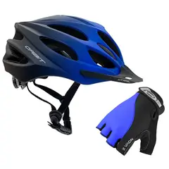 ON TRAIL - Casco Bicicleta + Guante Gel Patinaje Ciclismo Mtb Ruta