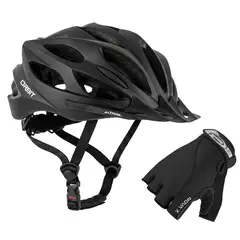 ON TRAIL - Casco Bicicleta + Guante Gel Patinaje Ciclismo Mtb Ruta
