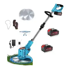GENERICO - Guadaña Electrica Para Jardin con Cabezal Pivotante y Baterias Recargables de Litio
