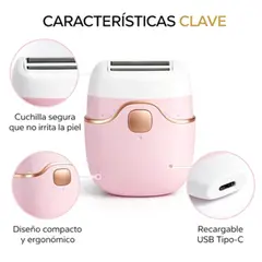 GENERICO - Rasuradora Eléctrica Portátil Para Mujer Depilación Suave
